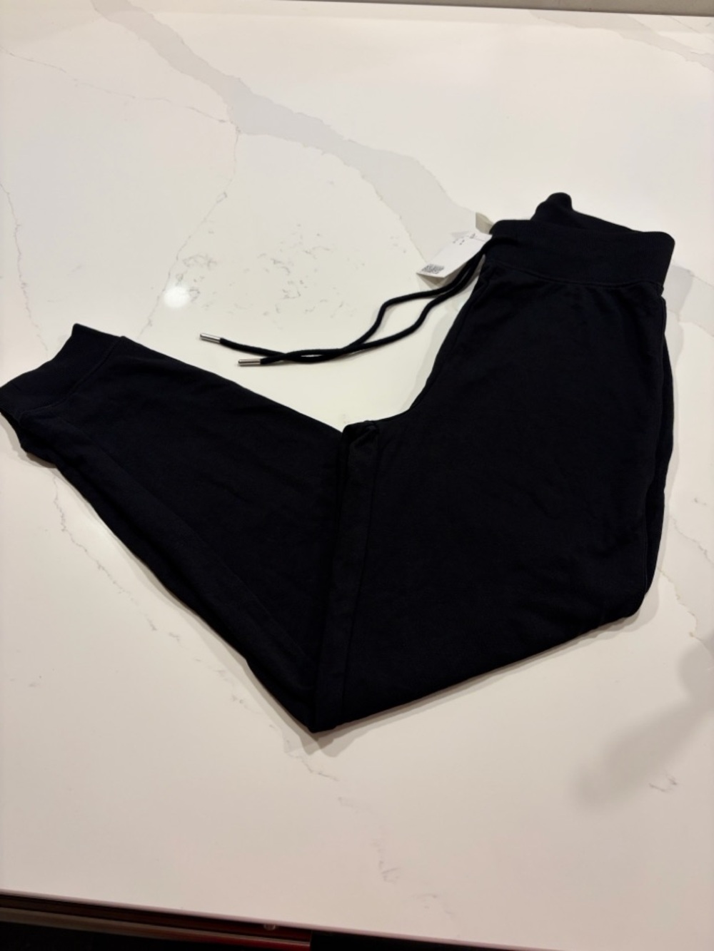 H&M  high-waisted jogger sweat-pant in black